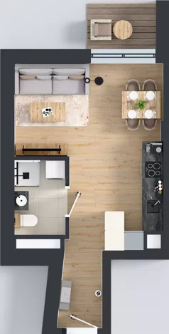 1 pokój, mieszkanie 28,00 m², piętro 1, oferta nr A1.1.10, ATAL Grabiszyn, Wrocław, Gajowice, Fabryczna, ul. Grochowa