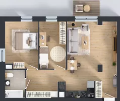 3 pokoje, mieszkanie 63,09 m², piętro 2, oferta nr A1.2.13, ATAL Grabiszyn, Wrocław, Gajowice, Fabryczna, ul. Grochowa