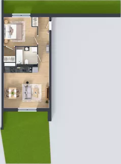 2 pokoje, mieszkanie 47,16 m², parter, oferta nr A3.0.57, Zakole Wisły, Kraków, Podgórze, ul. Na Zakolu Wisły