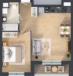 2 pokoje, mieszkanie 43,73 m², piętro 1, oferta nr A5.1.33, Zakole Wisły, Kraków, Podgórze, ul. Na Zakolu Wisły