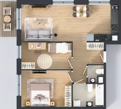 3 pokoje, mieszkanie 62,06 m², piętro 1, oferta nr III-B1.M32, Strefa Cegielnia 3, Kraków, Wzgórza Krzesławickie, Zesławice, ul. Gustawa Morcinka
