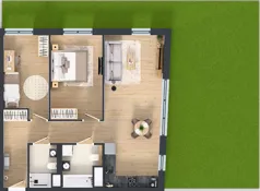 3 pokoje, mieszkanie 69,88 m², parter, oferta nr 1A.03, Skwer Harmonia 2, Kraków, Podgórze, Rybitwy, ul. Półłanki