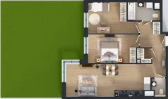3 pokoje, mieszkanie 63,60 m², parter, oferta nr 3A.02, Skwer Harmonia 2, Kraków, Podgórze, Rybitwy, ul. Półłanki