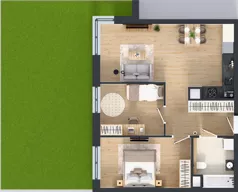 3 pokoje, mieszkanie 60,07 m², parter, oferta nr 3B.11, Skwer Harmonia 2, Kraków, Podgórze, Rybitwy, ul. Półłanki