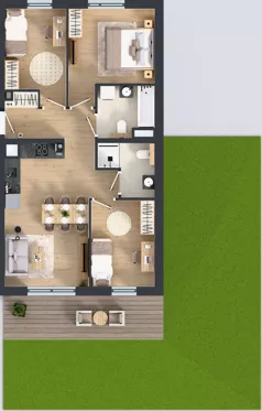 4 pokoje, mieszkanie 66,83 m², parter, oferta nr 74.0.01, ATAL Bronowice, Kraków, Bronowice, Bronowice Wielkie, ul. Starego Dębu