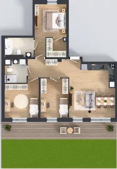 4 pokoje, mieszkanie 83,14 m², parter, oferta nr 82.0.02, ATAL Bronowice, Kraków, Bronowice, Bronowice Wielkie, ul. Starego Dębu