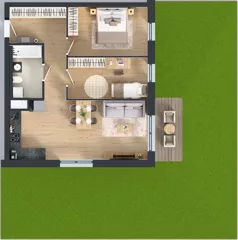 3 pokoje, mieszkanie 61,50 m², parter, oferta nr A3.0.157, ATAL Floriana, Szczecin, Śródmieście, Łasztownia, św. Floriana