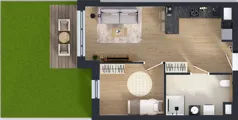 2 pokoje, mieszkanie 43,70 m², parter, oferta nr A3.0.161, ATAL Floriana, Szczecin, Śródmieście, Łasztownia, św. Floriana