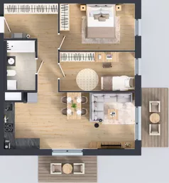 3 pokoje, mieszkanie 63,40 m², piętro 1, oferta nr A3.1.165, ATAL Floriana, Szczecin, Śródmieście, Łasztownia, św. Floriana