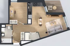 2 pokoje, mieszkanie 44,60 m², piętro 2, oferta nr A1.2.17, ATAL Floriana, Szczecin, Śródmieście, Łasztownia, św. Floriana
