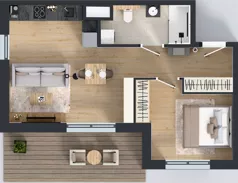 2 pokoje, mieszkanie 44,50 m², piętro 2, oferta nr A3.2.174, ATAL Floriana, Szczecin, Śródmieście, Łasztownia, św. Floriana