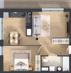 2 pokoje, mieszkanie 46,90 m², piętro 7, oferta nr A3.7.218, ATAL Floriana, Szczecin, Śródmieście, Łasztownia, św. Floriana