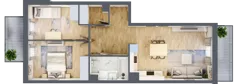 3 pokoje, mieszkanie 60,93 m², piętro 1, oferta nr P10.03.1.51, Osiedle Poematu, Warszawa, Wawer, Falenica, ul. Poematu