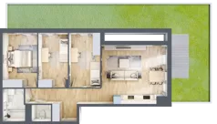 4 pokoje, mieszkanie 75,57 m², parter, oferta nr P10.04.0.69, Osiedle Poematu, Warszawa, Wawer, Falenica, ul. Poematu