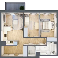 3 pokoje, mieszkanie 59,68 m², piętro 2, oferta nr P10.04.2.77, Osiedle Poematu, Warszawa, Wawer, Falenica, ul. Poematu