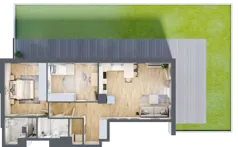 3 pokoje, mieszkanie 71,13 m², parter, oferta nr P9.01.0.3, Osiedle Poematu, Warszawa, Wawer, Falenica, ul. Poematu