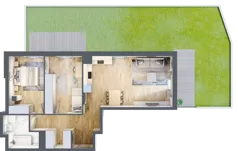 3 pokoje, mieszkanie 71,36 m², parter, oferta nr P9.04.0.89, Osiedle Poematu, Warszawa, Wawer, Falenica, ul. Poematu