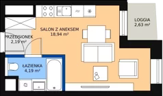 1 pokój, mieszkanie 25,36 m², piętro 10, oferta nr A-10-133A, ATAL Olimpijska, Katowice, Śródmieście, Bogucice, ul. Olimpijska / al. Korfantego