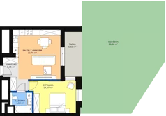 2 pokoje, apartament 45,87 m², piętro 2, oferta nr B-02-09B, ATAL Olimpijska, Katowice, Bogucice, ul. Olimpijska / al. Korfantego