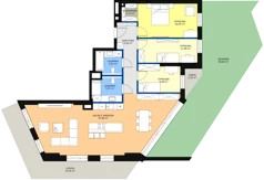 4 pokoje, mieszkanie 115,78 m², piętro 2, oferta nr B-02-10B, ATAL Olimpijska, Katowice, Bogucice, ul. Olimpijska / al. Korfantego