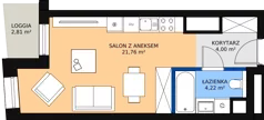 1 pokój, mieszkanie 30,00 m², piętro 10, oferta nr C-10-111C, ATAL Olimpijska, Katowice, Śródmieście, Bogucice, ul. Olimpijska / al. Korfantego