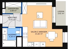 1 pokój, mieszkanie 32,14 m², piętro 3, oferta nr C-03-20C, ATAL Olimpijska, Katowice, Bogucice, ul. Olimpijska / al. Korfantego