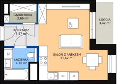 1 pokój, mieszkanie 32,08 m², piętro 4, oferta nr C-04-33C, ATAL Olimpijska, Katowice, Śródmieście, Bogucice, ul. Olimpijska / al. Korfantego