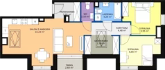 3 pokoje, mieszkanie 56,92 m², piętro 3, oferta nr B1-24, Galaktyczna, Gdańsk, Osowa, ul. Galaktyczna