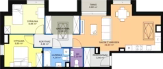3 pokoje, mieszkanie 56,61 m², piętro 3, oferta nr B4-23, Galaktyczna, Gdańsk, Osowa, ul. Galaktyczna