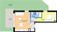 2 pokoje, mieszkanie 42,08 m², parter, oferta nr B2.0.7, ATAL Symbioza, Gdynia, Cisowa, ul. Kcyńska