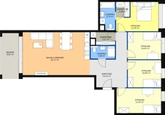 5 pokoi, mieszkanie 111,68 m², piętro 1, oferta nr C1.1.6, ATAL Symbioza, Gdynia, Cisowa, ul. Kcyńska