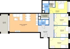 5 pokoi, mieszkanie 111,68 m², piętro 2, oferta nr C1.2.6, ATAL Symbioza, Gdynia, Cisowa, ul. Kcyńska