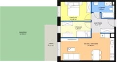 3 pokoje, mieszkanie 58,47 m², parter, oferta nr 2H.0.270, Ogrody Geyera Apartamenty, Łódź, Śródmieście, ul. Piotrkowska 293/305