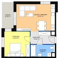2 pokoje, mieszkanie 49,70 m², piętro 3, oferta nr 2D.3.147, Ogrody Geyera Apartamenty, Łódź, Śródmieście, ul. Piotrkowska 293/305