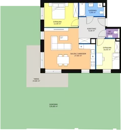 3 pokoje, mieszkanie 66,80 m², parter, oferta nr 3J.0.359, Ogrody Geyera Apartamenty, Łódź, Śródmieście, ul. Piotrkowska 293/305