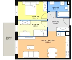 3 pokoje, mieszkanie 59,51 m², piętro 4, oferta nr 3J.4.387, Ogrody Geyera Apartamenty, Łódź, Śródmieście, ul. Piotrkowska 293/305