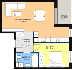 2 pokoje, mieszkanie 53,60 m², piętro 4, oferta nr 3J.4.389, Ogrody Geyera Apartamenty, Łódź, Śródmieście, ul. Piotrkowska 293/305