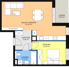 2 pokoje, mieszkanie 53,56 m², piętro 5, oferta nr 3J.5.396, Ogrody Geyera Apartamenty, Łódź, Śródmieście, ul. Piotrkowska 293/305