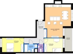 3 pokoje, mieszkanie 84,24 m², piętro 4, oferta nr F.2.4.01, ATAL SKY+, Katowice, Wełnowiec-Józefowiec, Wełnowiec, al. Wojciecha Korfantego 85-89