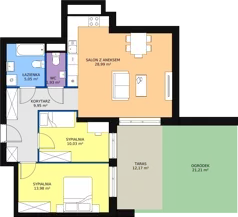 3 pokoje, mieszkanie 69,07 m², piętro 1, oferta nr B1-K2-1-2, Żerniki Na Novo, Wrocław, Żerniki, ul. Maxa Berga