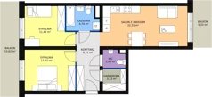 3 pokoje, mieszkanie 65,76 m², piętro 1, oferta nr B1-K2-1-1, Żerniki Na Novo, Wrocław, Żerniki, ul. Maxa Berga