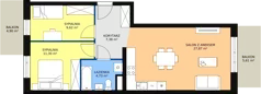 3 pokoje, mieszkanie 60,81 m², piętro 1, oferta nr B1-K3-1-3, Żerniki Na Novo, Wrocław, Żerniki, ul. Maxa Berga