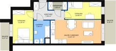 3 pokoje, mieszkanie 60,59 m², piętro 4, oferta nr B2-K1-4-5, Żerniki Na Novo, Wrocław, Żerniki, ul. Maxa Berga