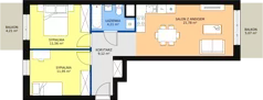 3 pokoje, mieszkanie 58,64 m², piętro 4, oferta nr B5-K1-4-1, Żerniki Na Novo, Wrocław, Żerniki, ul. Maxa Berga