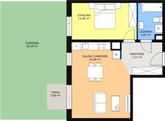 2 pokoje, mieszkanie 47,28 m², piętro 2, oferta nr 2C-2-8, Naramowice Odnova, Poznań, Naramowice, ul. Bielicowa