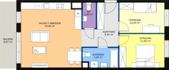 3 pokoje, mieszkanie 68,39 m², piętro 1, oferta nr 1C-1-3, Naramowice Odnova, Poznań, Naramowice, ul. Bielicowa