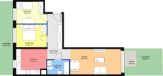 3 pokoje, mieszkanie 68,25 m², parter, oferta nr 2C-0-7, Naramowice Odnova, Poznań, Naramowice, ul. Bielicowa