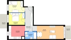 3 pokoje, mieszkanie 68,09 m², piętro 1, oferta nr 2C-1-7, Naramowice Odnova, Poznań, Naramowice, ul. Bielicowa