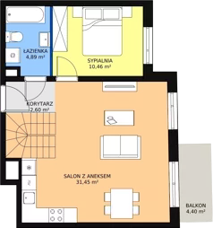 2 pokoje, mieszkanie 69,13 m², piętro 4, oferta nr 2C-4-3, Naramowice Odnova, Poznań, Naramowice, ul. Bielicowa