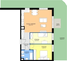 3 pokoje, mieszkanie 66,75 m², parter, oferta nr 3A-0-1, Naramowice Odnova, Poznań, Naramowice, ul. Bielicowa